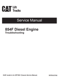 CATERPILLAR CAT 854F DIESEL ENGINE TROUBLESHOOTING MANUAL