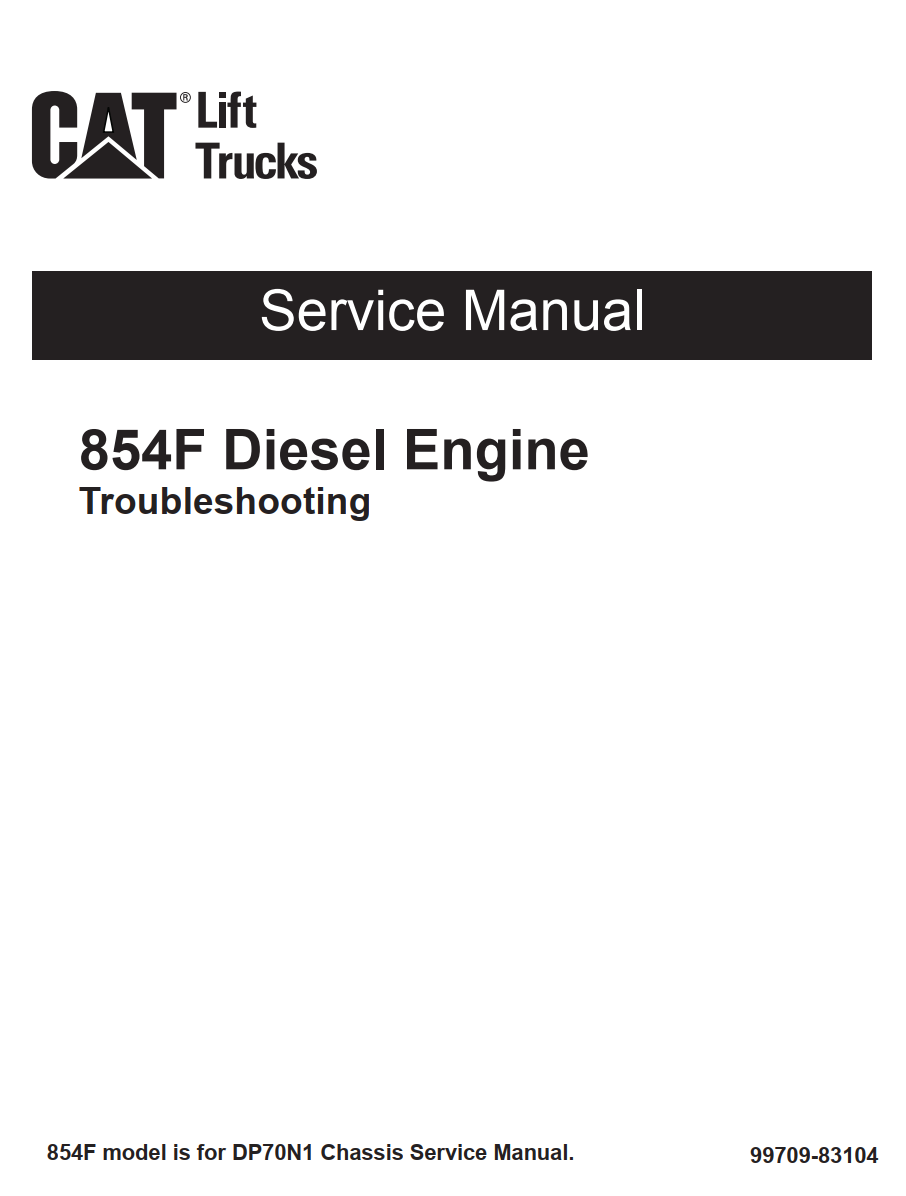 CATERPILLAR CAT 854F DIESEL ENGINE TROUBLESHOOTING MANUAL