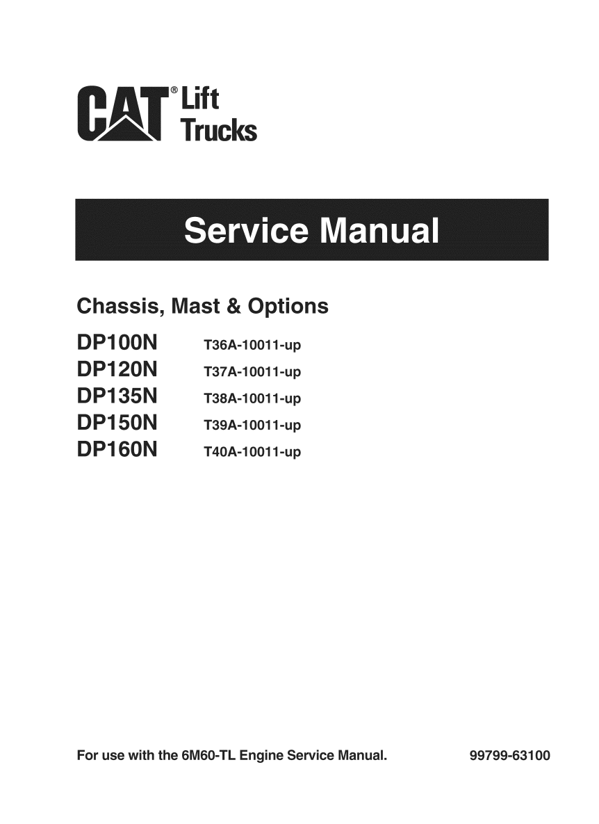 CATERPILLAR CAT DP100N DP120N DP135N DP150N DP160N FORKLIFT