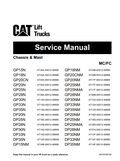 CATERPILLAR CAT DP20NM DP25NM DP25NMA DP28NM DP30NM DP33NM DP35NM FORKLIFT