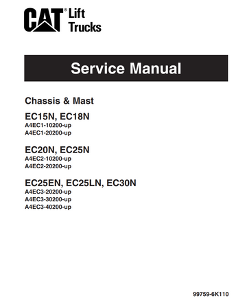CATERPILLAR CAT EC15N EC18N EC20N EC25N EC25EN EC25LN EC30N FORKLIFT