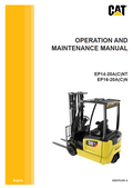 CATERPILLAR CAT EP14-20A(C)NT EP16-20A(C)N LIFT TRUCK MAINTENANCE MANUAL