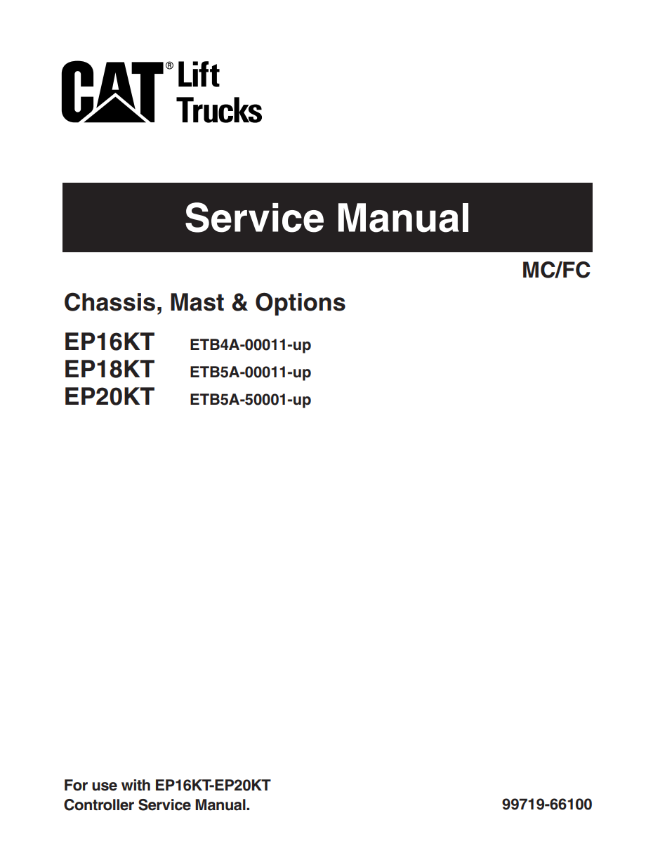 CATERPILLAR CAT EP16NT EP18NT EP20NT FORKLIFT