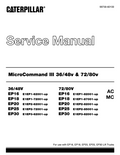 CATERPILLAR CAT EP16 EP18 EP20 EP25 EP30 36V 48V 72V 80V MicroCommand III FORKLIFT