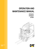 CATERPILLAR CAT EP25(C)N, EP30(C)N, EP35N LFORKLIFT MAINTENANCE