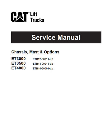 CATERPILLAR CAT ET3000-ET4000 FORKLIFT LIFT TRUCK