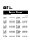 CATERPILLAR CAT GP15NM GP18NM GP20CNM GP20NM GP25NMA GP28NM GP30NM GP33NM GP35NM FORKLIFT