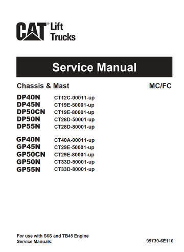 CATERPILLAR CAT GP DP 40-55 MC FC FORKLIFT