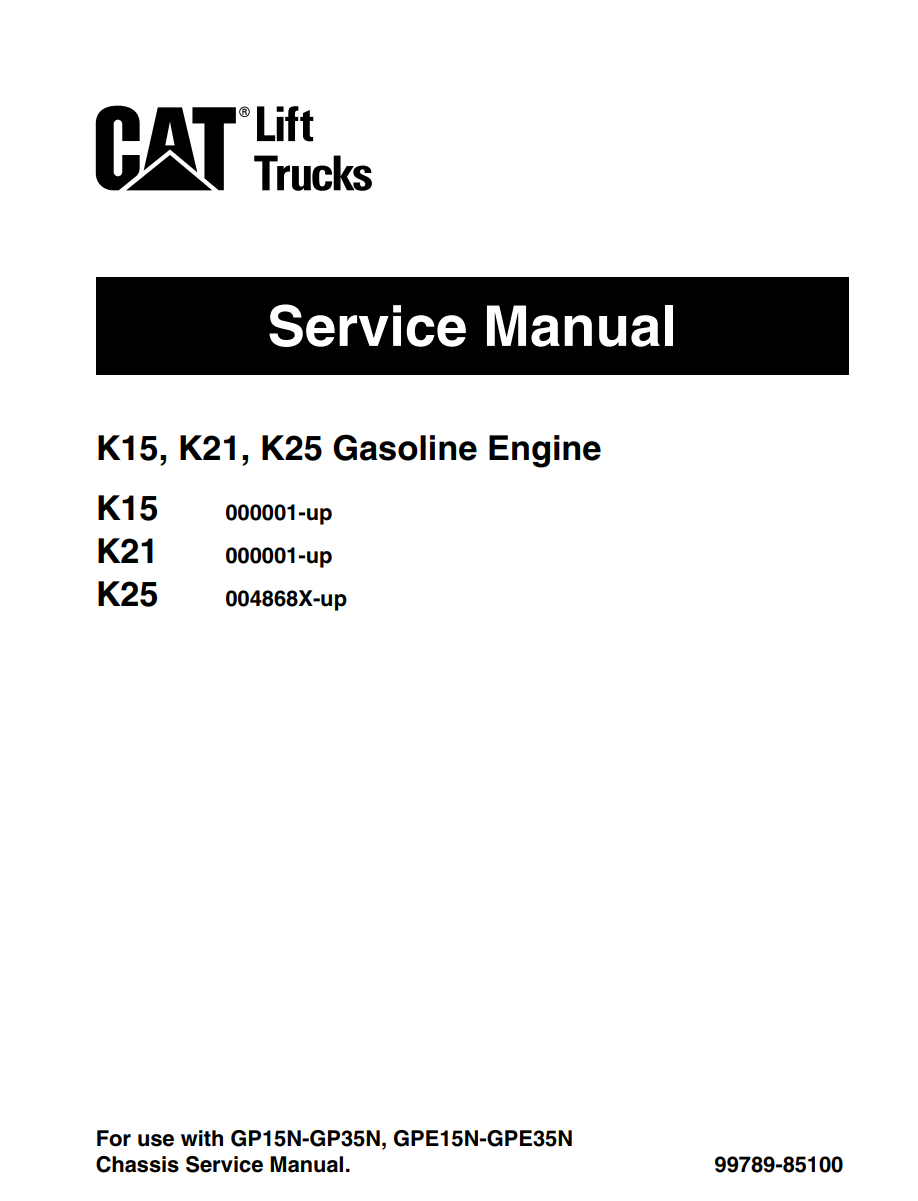 CATERPILLAR CAT K15, K21, K25 INDUSTRIAL ENGINE
