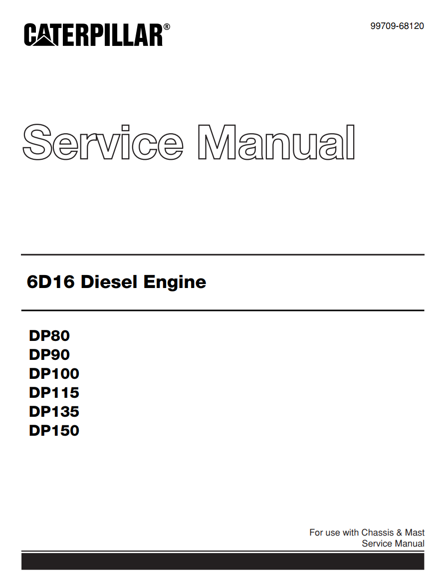 CATERPILLAR CAT LIFT TRUCK DP80-DP150 DIESEL ENGINE