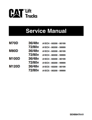 CATERPILLAR CAT M70D M80D M100D M120D FORKLIFT