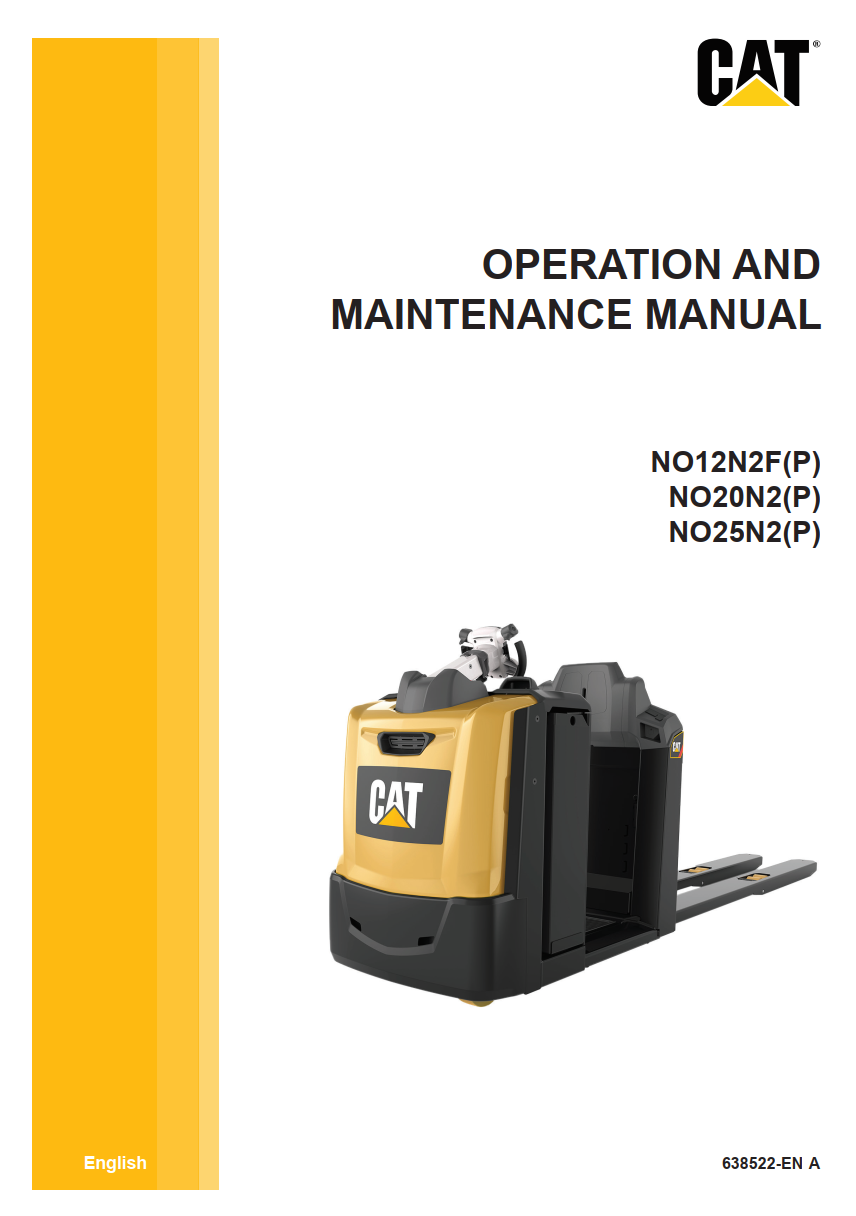 CATERPILLAR CAT NO12N2F(P) NO20N2(P) NO25N2(P) FORKLIFT MAINTENANCE MANUAL