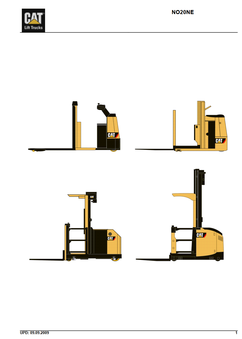 CATERPILLAR CAT NO20NE FORKLIFT PARTS MANUAL