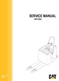 CATERPILLAR CAT NPF25N2 FORKLIFT SERVICE MANUAL