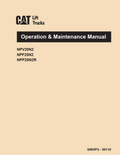 CATERPILLAR CAT NPF25N2 LIFT TRUCK OPERATION MANUAL