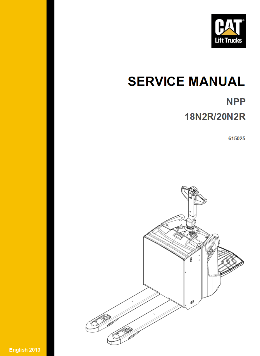 CATERPILLAR CAT NPP NPP18N2R NPP20N2R PALLET TRUCK SERVICE MANUAL