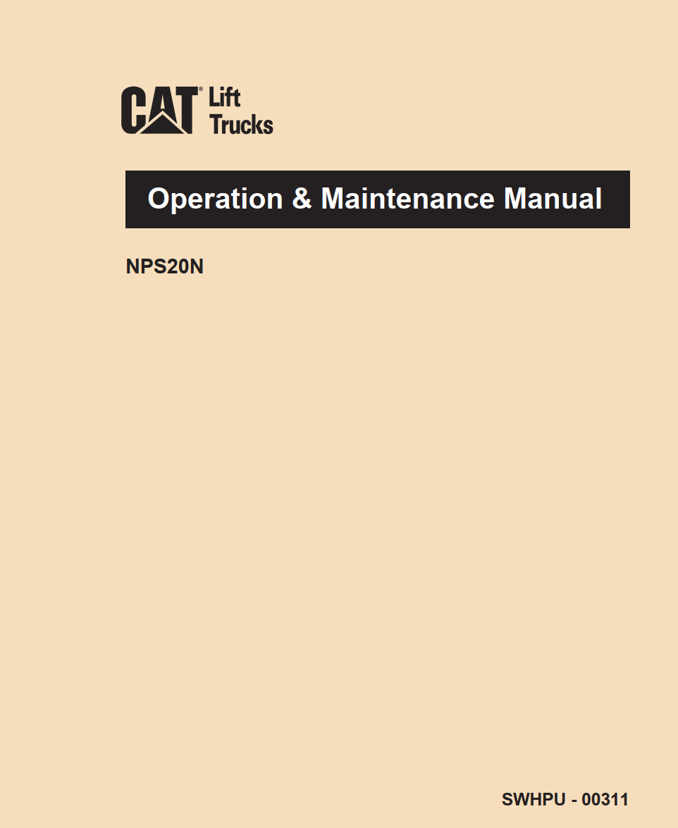 CATERPILLAR CAT NPS20N PALLET TRUCK OPERATION