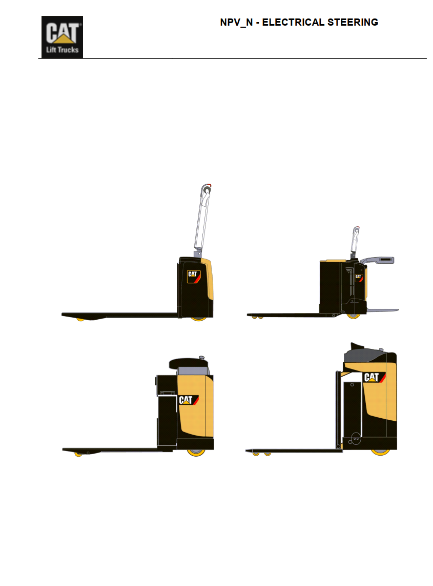 CATERPILLAR CAT NPV_N ELECTRICAL STEERING FORKLIFT PARTS MANUAL