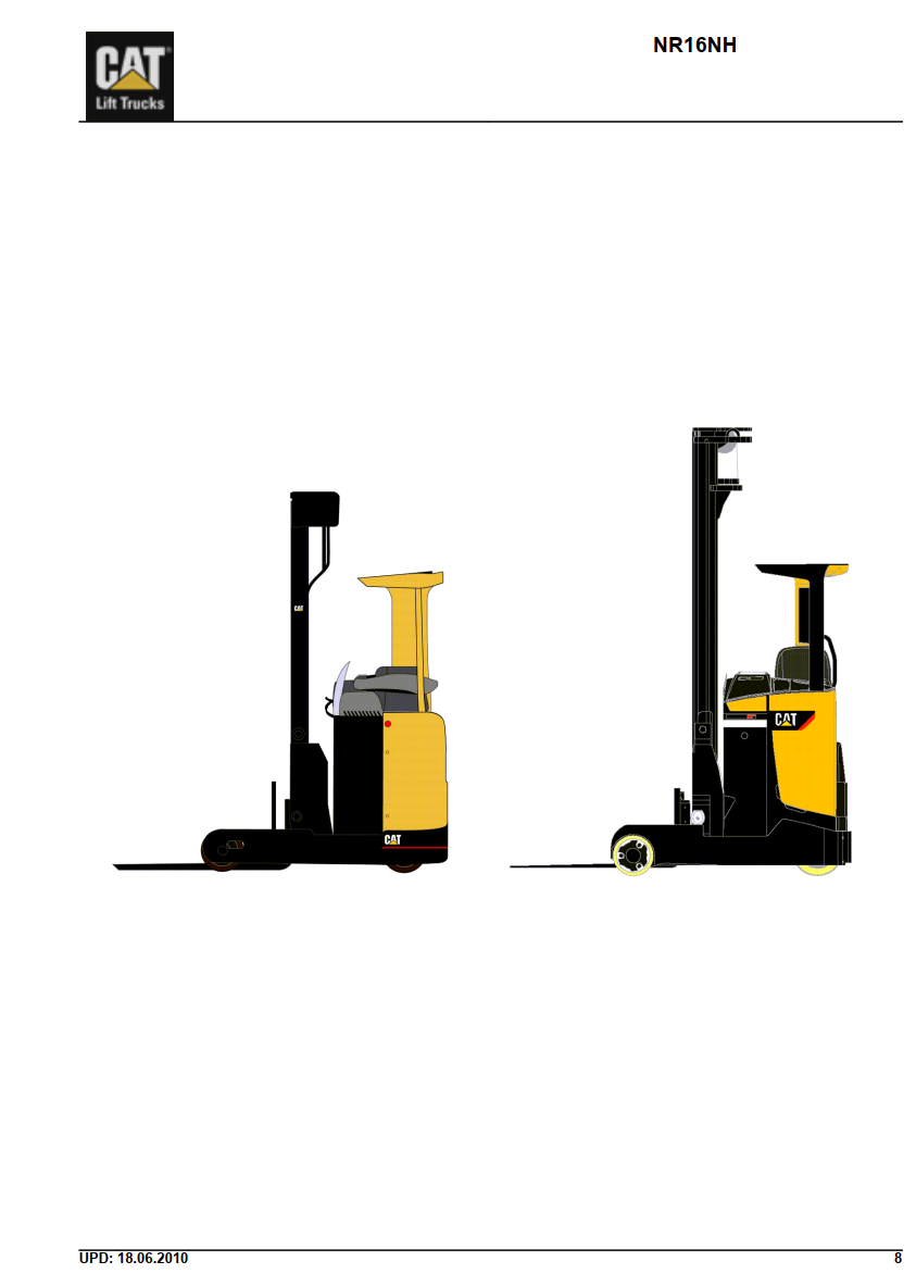 CATERPILLAR CAT NR16NH NR16NHC FORKLIFT PARTS MANUAL