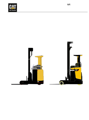 CATERPILLAR CAT NR NR_N OPTIONS FORKLIFT PARTS MANUAL