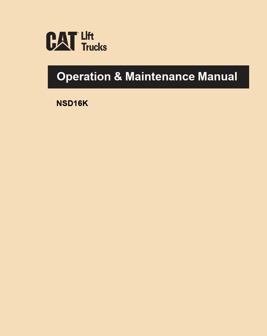 CATERPILLAR CAT NSD16K PALLET TRUCK OPERATION