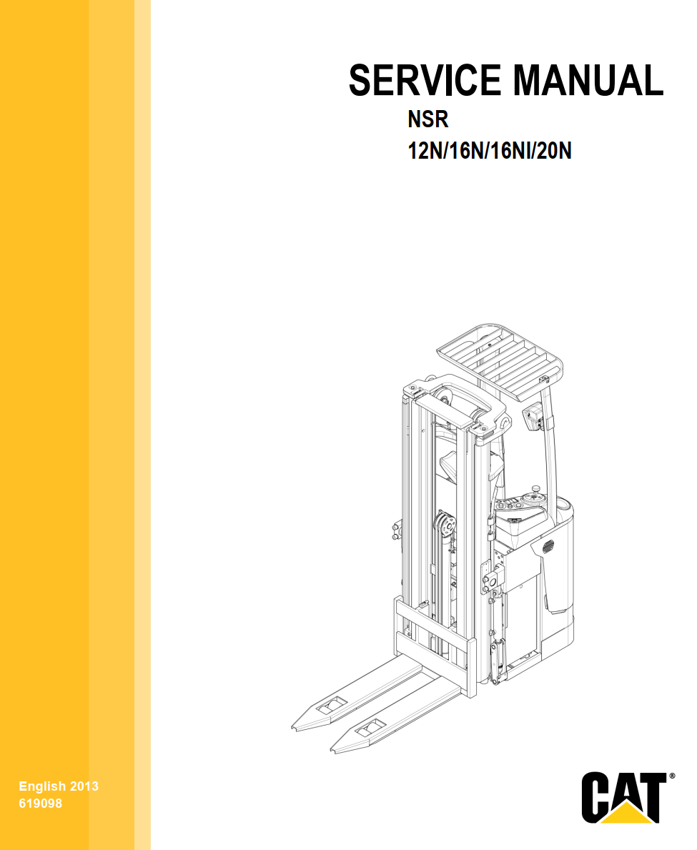 CATERPILLAR CAT NSR12N NSR16N NSR16NI NSR20N PALLET TRUCK