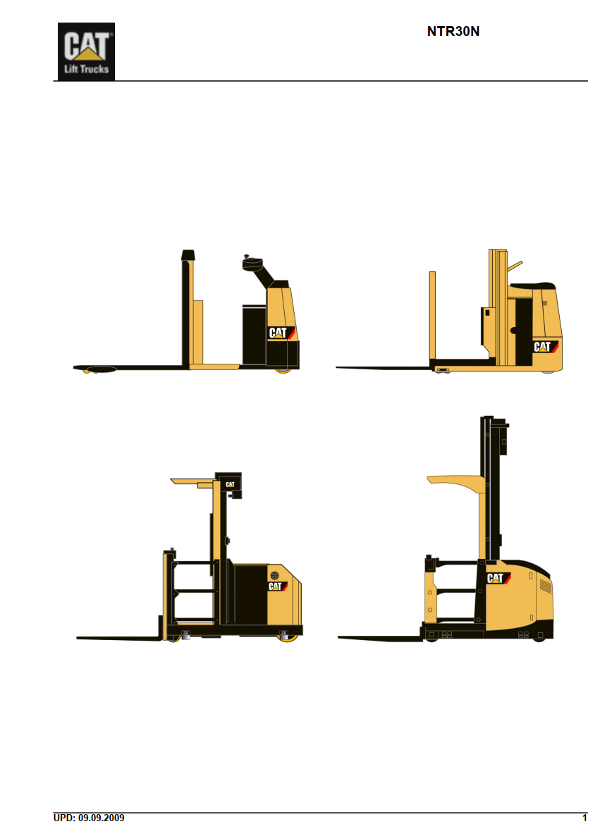 CATERPILLAR CAT NTR30N FORKLIFT PARTS MANUAL