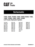 CATERPILLAR CAT T40D T50D TC60D V40D LIFT TRUCKS POWER TRAIN HYDRAULIC SCHEMATICS