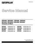CATERPILLAR GP40K, GP40KL, GP45K, GP50K, DP40K, DP40KL, DP45K, DP50K, LIFT TRUCK