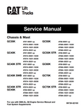 CAT GC35K GC40K GC40K STR GC45K SWB GC45K STR GC55K GC55K STR GC60K GC70K GC70K STR CHASSIS MANUAL
