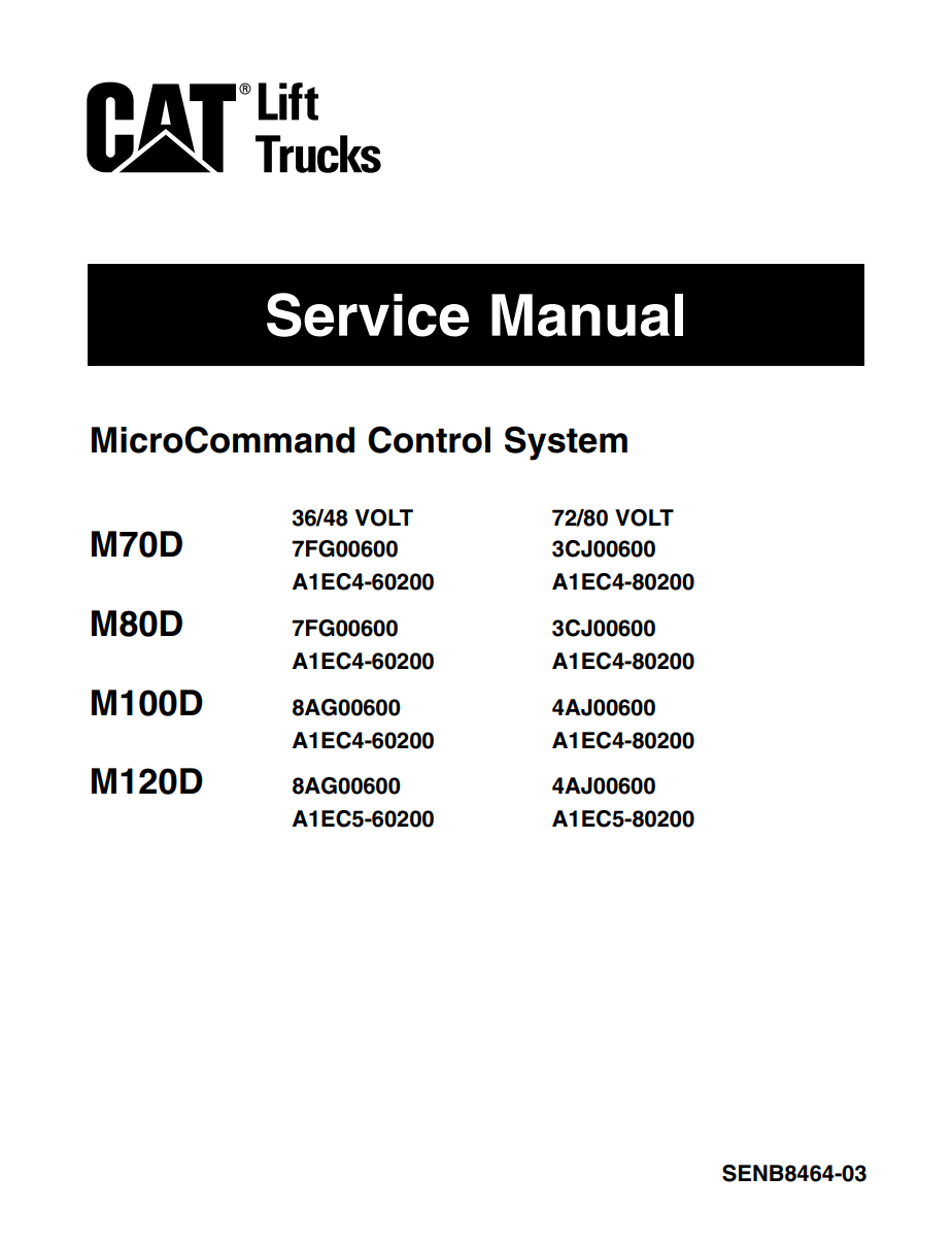 CAT M70D M80D M100D M120D MICROCOMMAND CONTROL SYSTEM