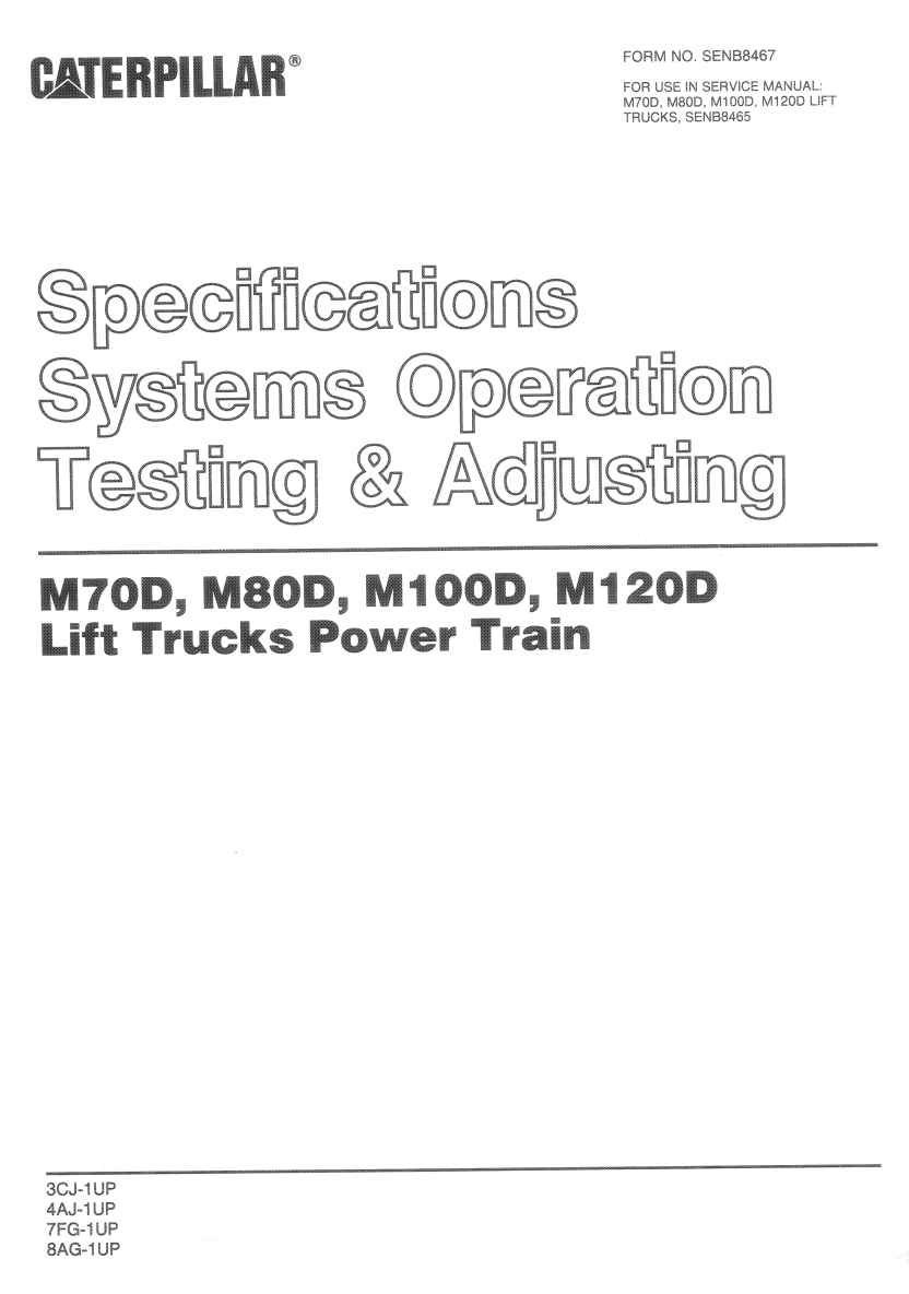 CAT MD70D TESTING AND ADJUSTING