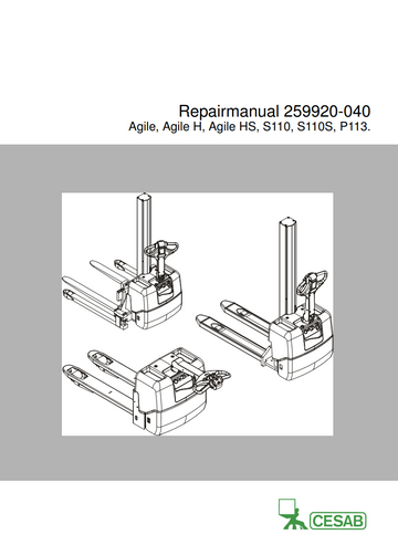CESAB AGILE, AGILE H, AGILE HS, S110, S110S, P113 PALLET WALKIE