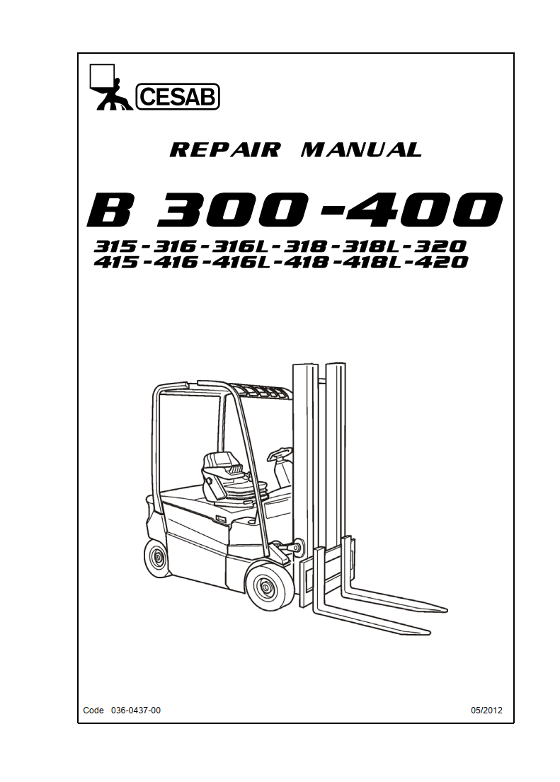 CESAB B300 B400 315 316 316L 318 318L 320 PALLET TRUCK