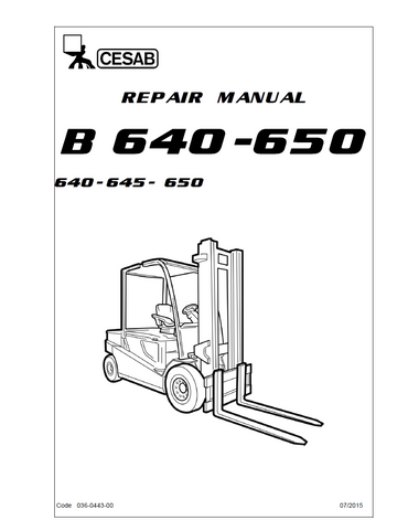 CESAB B640 B645 B650 BATTERY PALLET WALKIE