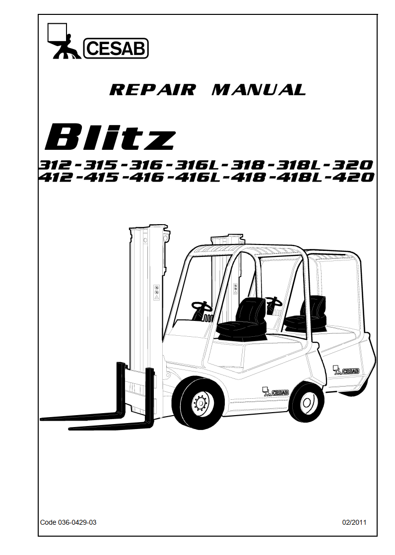 CESAB BLITZ 312 315 316 316L 318 318L 320 PALLET TRUCK