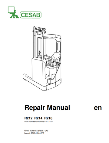 CESAB R212 ELECTRIC FORKLIFT