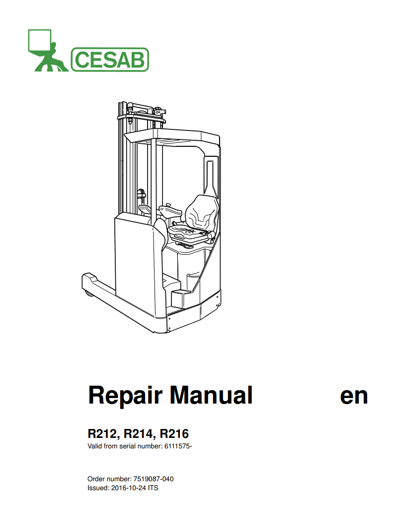 CESAB R216 ELECTRIC PALLET FORKLIFT