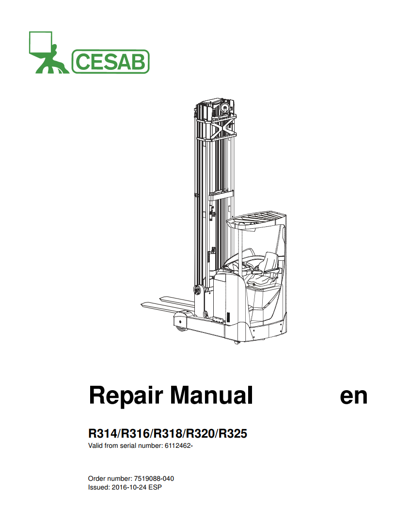 CESAB R314 ELECTRIC PALLET FORKLIFT