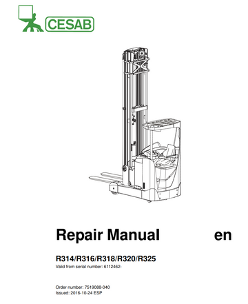 CESAB R318CC ELECTRIC PALLET FORKLIFT