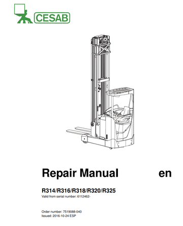 CESAB R320 ELECTRIC PALLET FORKLIFT