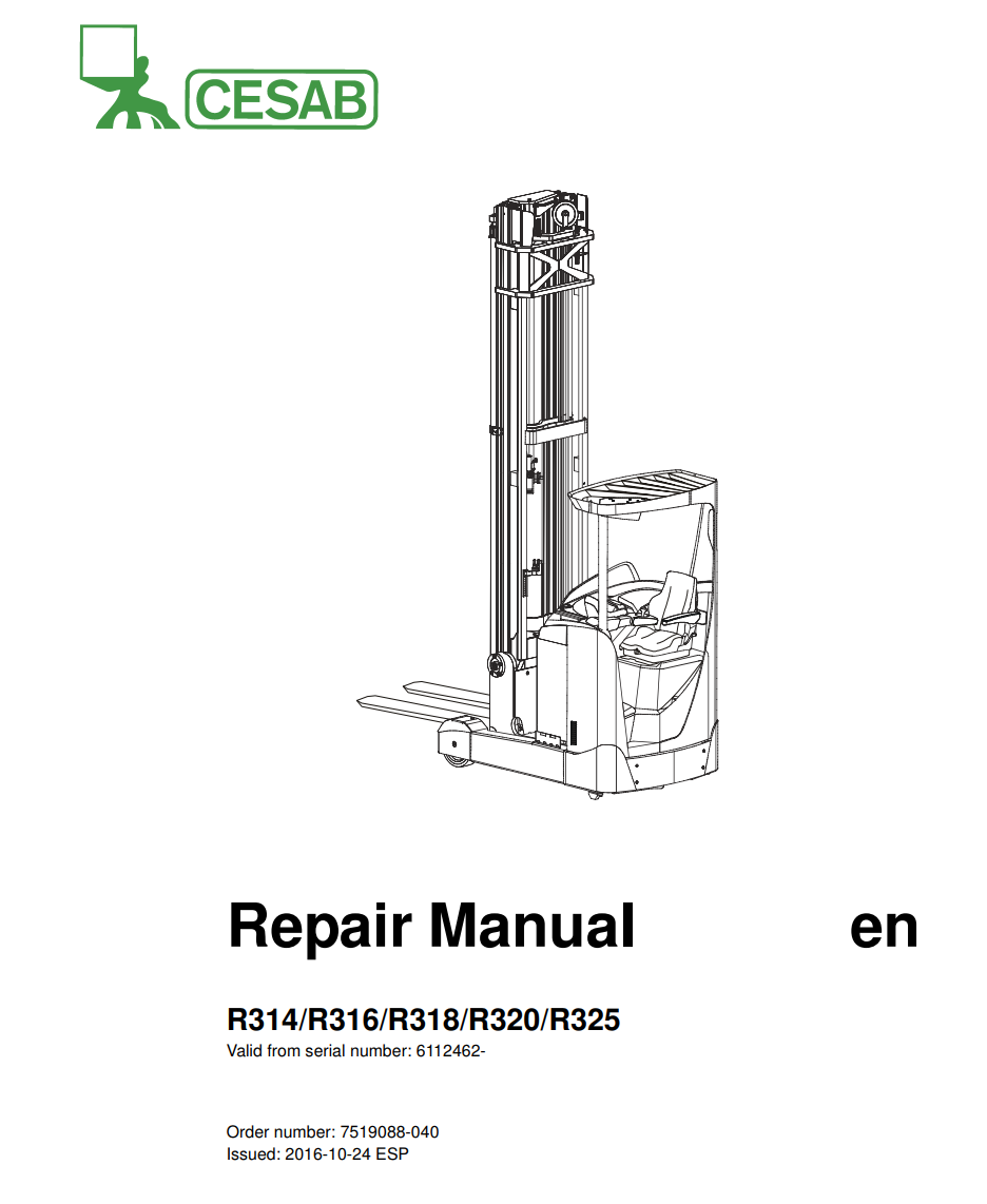 CESAB R325 ELECTRIC PALLER FORKLIFT