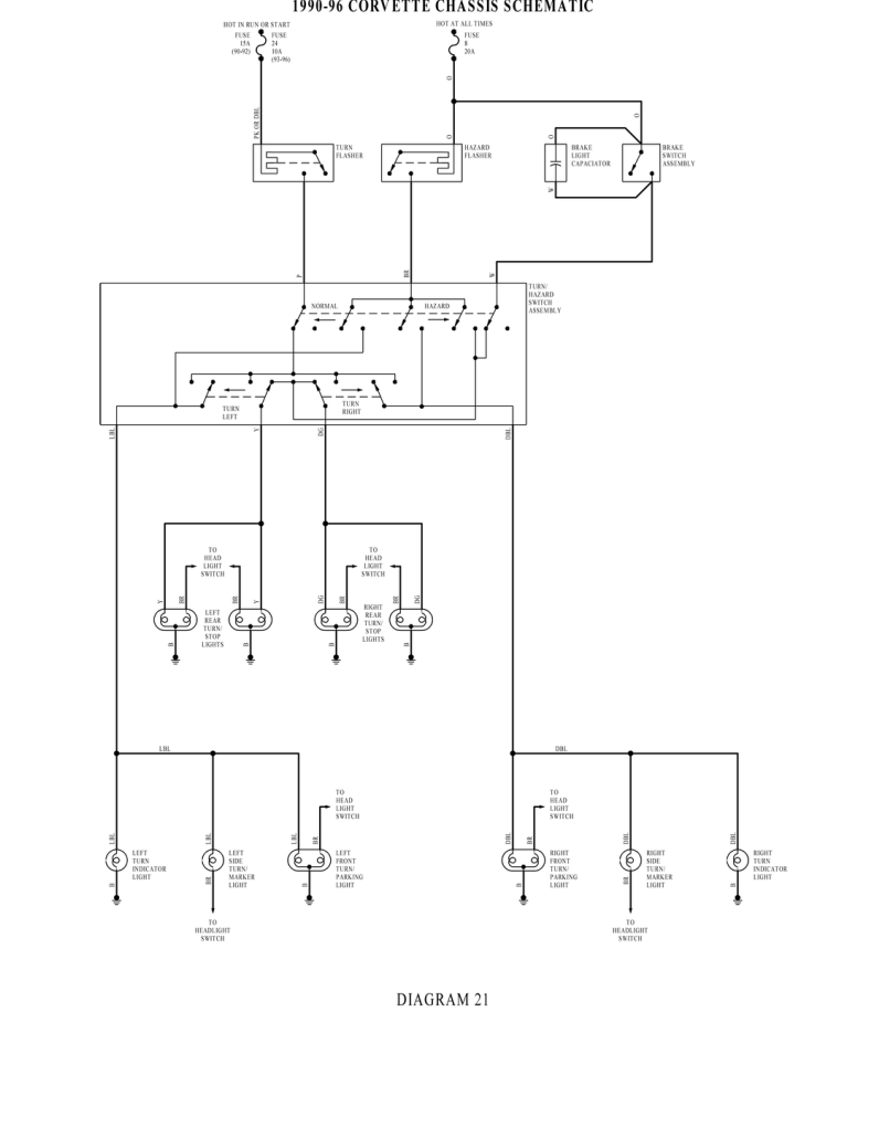 CHEVROLET CORVETTE C4 1984-1996 V8 WIRING