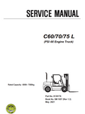 CLARK C60 C70 C75 L PSI 4X ENGINE TRUCK FORKLIFT
