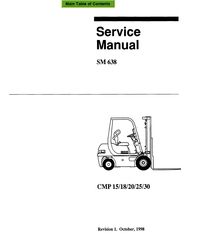 CLARK CMP 15 18 20 25 30 FORKLIFT