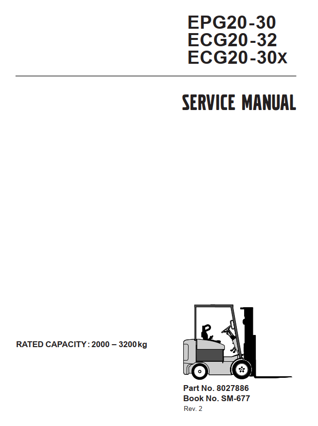 CLARK EPG20-30 ECG20-32 ECG20-30X FORKLIFT