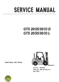 CLARK GTS 20 25 30 33 D L FORKLIFT