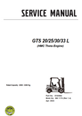 CLARK GTS 20 25 30 33 L HMC THETA ENGINE FORKLIFT