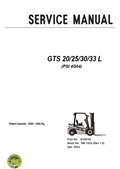 CLARK GTS 20 25 30 33 L PSI 4G64 FORKLIFT