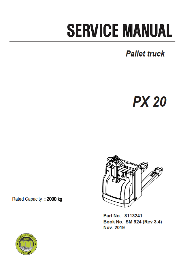 CLARK PX 20 PALLET TRUCK FORKLIFT